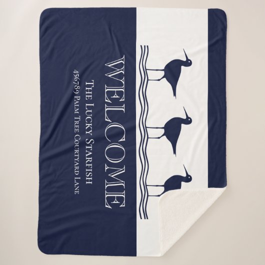 Couverture Sherpa Nautique Marine Bleu Bleu Bleu Bleu Bécasseau de p (Devant)