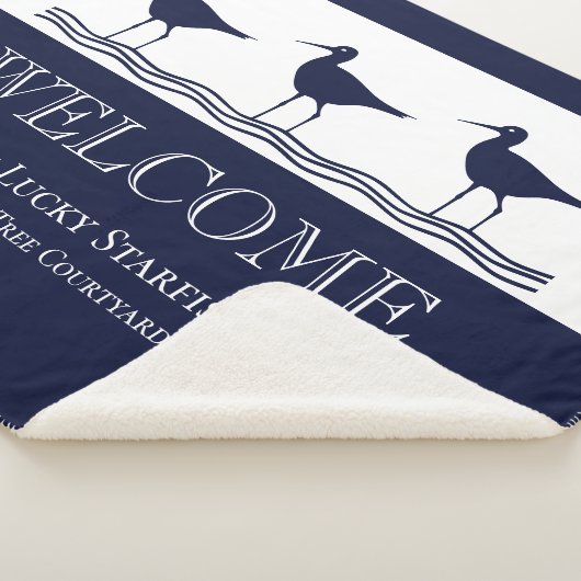 Couverture Sherpa Nautique Marine Bleu Bleu Bleu Bleu Bécasseau de p (3/4)