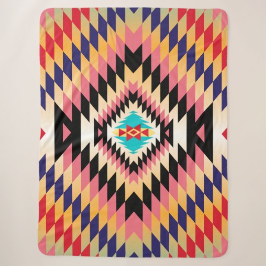 Couverture Sherpa Navajo Design 7 Sherpa Blanket (Devant)