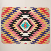 Couverture Sherpa Navajo Design 7 Sherpa Blanket (Devant (Horizontal))