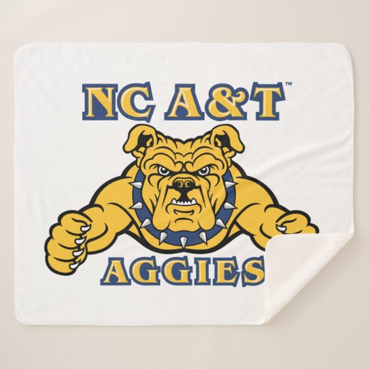 Couverture Sherpa NC A&T Agences | Aggie Bulldog (Devant (Horizontal))