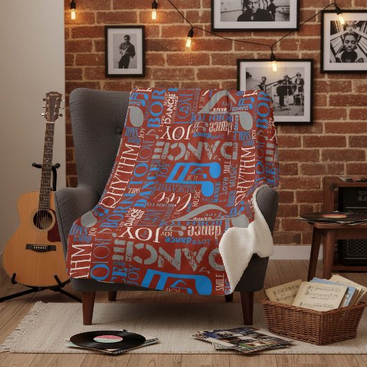 Couverture Sherpa Né en Danse Bleu/Blanc/N'importe quelle couleur ID