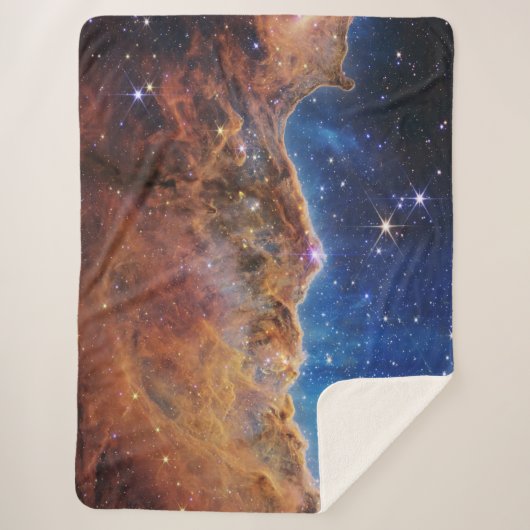 Couverture Sherpa Nebula Carina Bleue/Orange | JWST (Devant)
