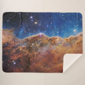 Couverture Sherpa Nebula Carina Bleue/Orange | JWST (Devant (Horizontal))