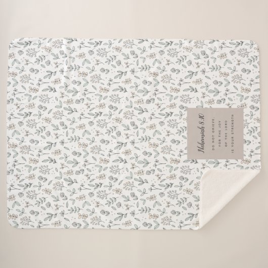 Couverture Sherpa Néhémie 8:10 Écriture (Devant (Horizontal))