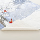 Couverture Sherpa Neige Frost Cardinal Oiseaux rouges Nature Art (3/4)