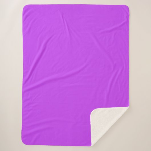Couverture Sherpa néon clair solide fluorescent violet (Devant)