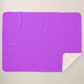 Couverture Sherpa néon clair solide fluorescent violet (Devant (Horizontal))