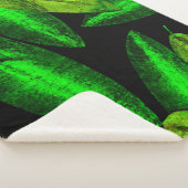 Couverture Sherpa Neon Green Art Feuille. Acheter maintenant (3/4)
