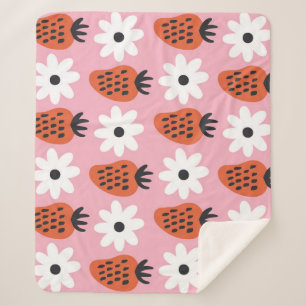 Couverture Sherpa néon or, lumières abstraites colorées.