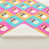 Couverture Sherpa Neon Père Noël avec lunettes de soleil Cool Motif  (3/4)