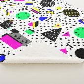 Couverture Sherpa Neon Retro Memphis Geometric Chaos Pattern (3/4)