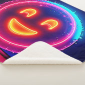 Couverture Sherpa Neon Smile: Bright Happy Glow Design (3/4)