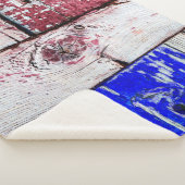 Couverture Sherpa Néoplasticisme amusant style d'art en bois personn (3/4)
