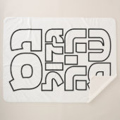 Couverture Sherpa Nes Gadol Haya Sham - Hébreu Dreidel Chanukah (Devant (Horizontal))