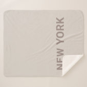 Couverture Sherpa Neutral New York Simple Typographie Cadeau  (Devant (Horizontal))