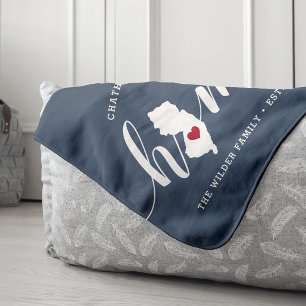 Couverture Sherpa New Jersey Home State Personnalisé