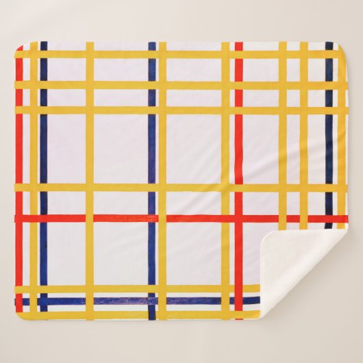 Couverture Sherpa New York | Piet Mondrian | (Devant (Horizontal))