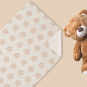 Couverture Sherpa Newborn Photo Prop, Blush Daisy Floral