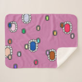 Couverture Sherpa nice flowers (Devant (Horizontal))