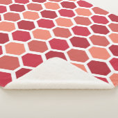 Couverture Sherpa Nid d'abeille en rouges (3/4)