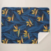 Couverture Sherpa Night bird of Paradise garden 2 (Devant (Horizontal))