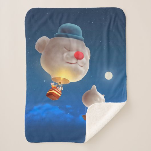 Couverture Sherpa Night Sky Balloon Adventure (Devant)