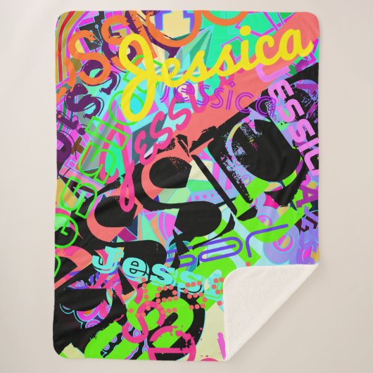 Couverture Sherpa N'importe quel nom Personnalisable Creative Bold S (Devant)