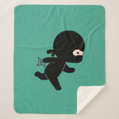 Couverture Sherpa Ninja minuscule coule sur vert foncé (Devant)