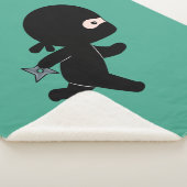 Couverture Sherpa Ninja minuscule coule sur vert foncé (3/4)