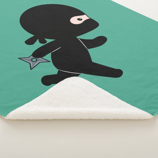 Couverture Sherpa Ninja minuscule coule sur vert foncé (3/4)
