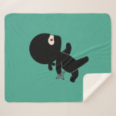 Couverture Sherpa Ninja minuscule coule sur vert foncé (Devant (Horizontal))