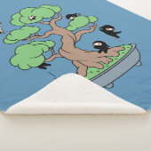 Couverture Sherpa Ninjas minuscules dans l'arbre Bonsai en bleu (3/4)