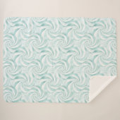 Couverture Sherpa Noël à la menthe d'Aqua (Devant (Horizontal))