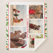 Couverture Sherpa Noël à la plage 5 Photo Collage moderne (Devant)