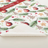 Couverture Sherpa Noël Aquarelle Vacances Décoration Motif (3/4)
