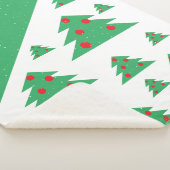 Couverture Sherpa Noël Arbre à neige Rouge Vert Noël (3/4)