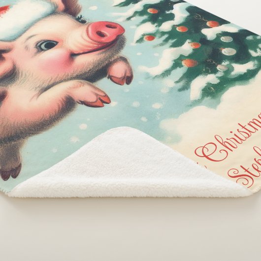 Couverture Sherpa Noël aux cochons volants (3/4)
