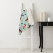 Couverture Sherpa Noël Beagle Blue Sherpa Blanket (En situation)