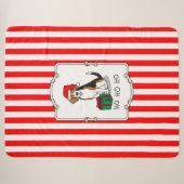 Couverture Sherpa Noël Beagle de chapeau de Noël (tri couleur 3) Chi (Devant (Horizontal))
