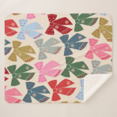 Couverture Sherpa Noël Bows Coquette (Devant (Horizontal))