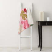 Couverture Sherpa Noël Bows Coquette rose (En situation)