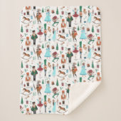 Couverture Sherpa Noël Casse-Noisette Mignonne (Devant)