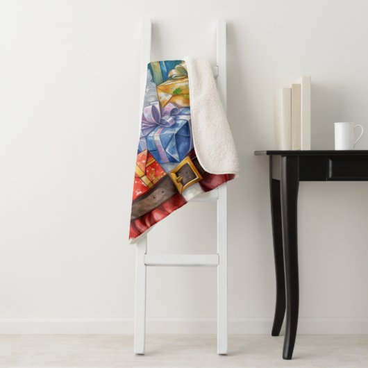 Couverture Sherpa Noël classique de Jolly Santa Claus (En situation)