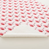 Couverture Sherpa Noël d'animal Flamant rose rose Père Noël (3/4)