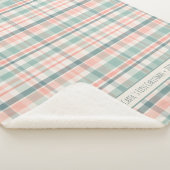 Couverture Sherpa Noël de bébé pastel carreauté (3/4)