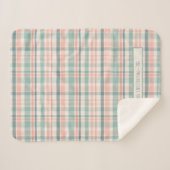 Couverture Sherpa Noël de bébé pastel carreauté (Devant (Horizontal))