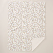 Couverture Sherpa Noël de perles de verre rose or (Devant)