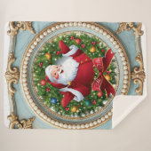 Couverture Sherpa Noël de Santa (Devant (Horizontal))