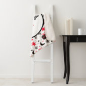 COUVERTURE SHERPA NOËL DONS D'HIVER ET FLAKES DE NEIGE MONOGRAMME (En situation)